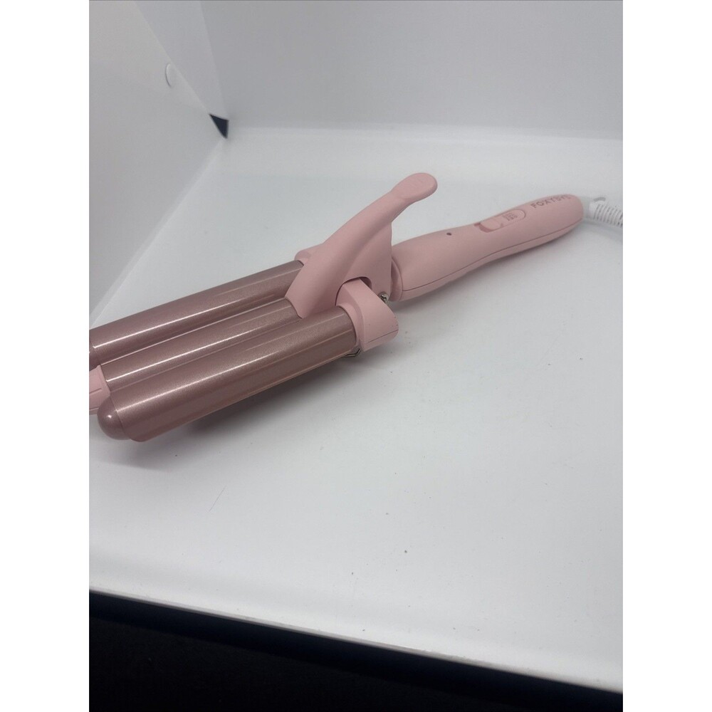 FoxyBae Blush Wavy Baby Triple Waver 3 Barrel with Tourmaline-Infuse New, No Box